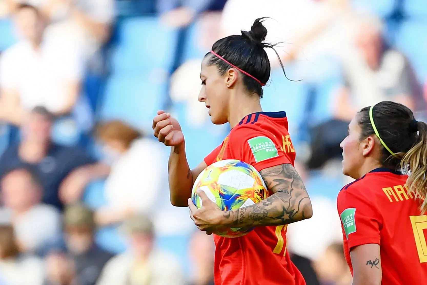 Jennifer Hermoso is the first player to score against the USA at the 2019