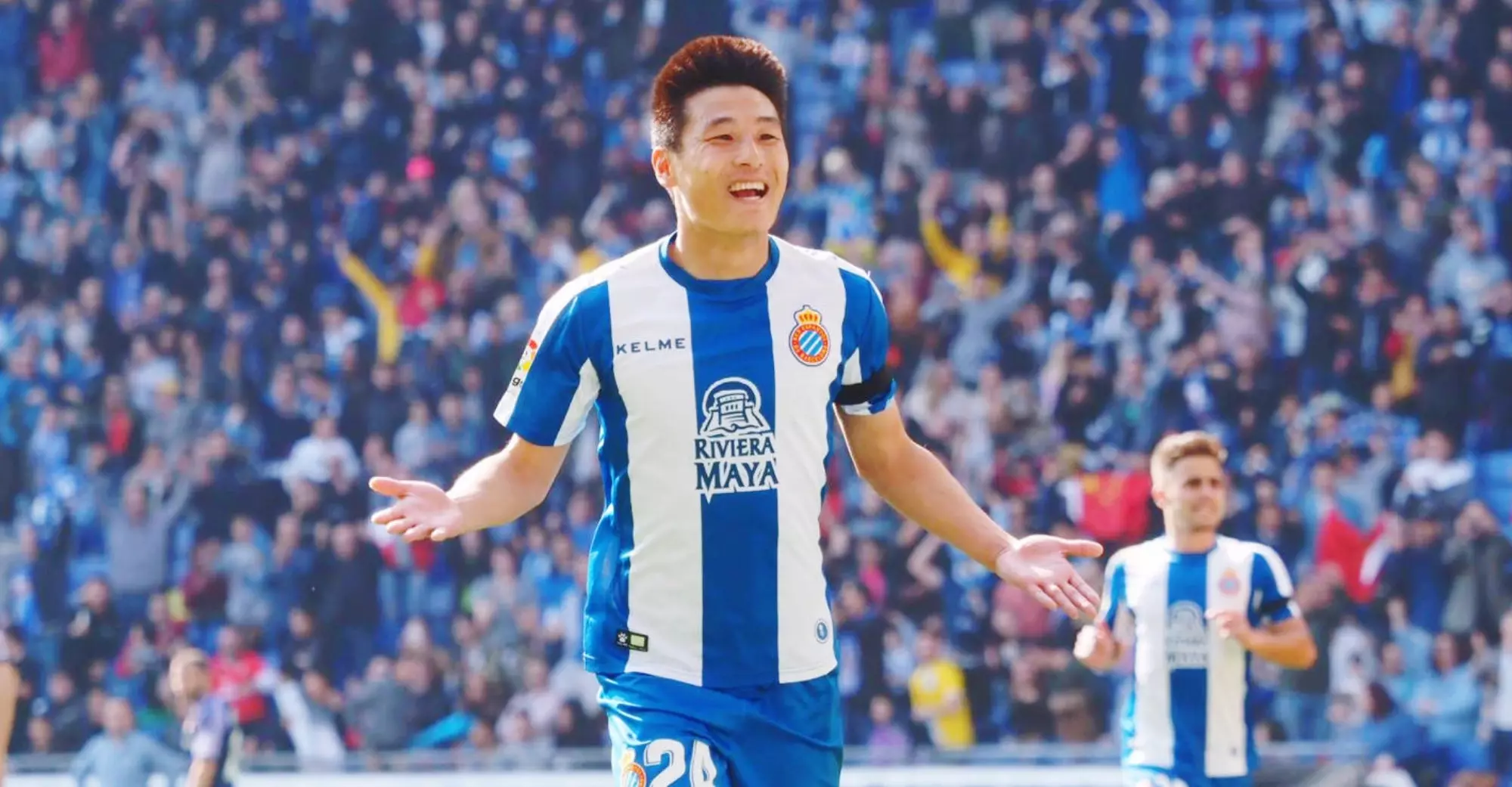 celebrating a goal