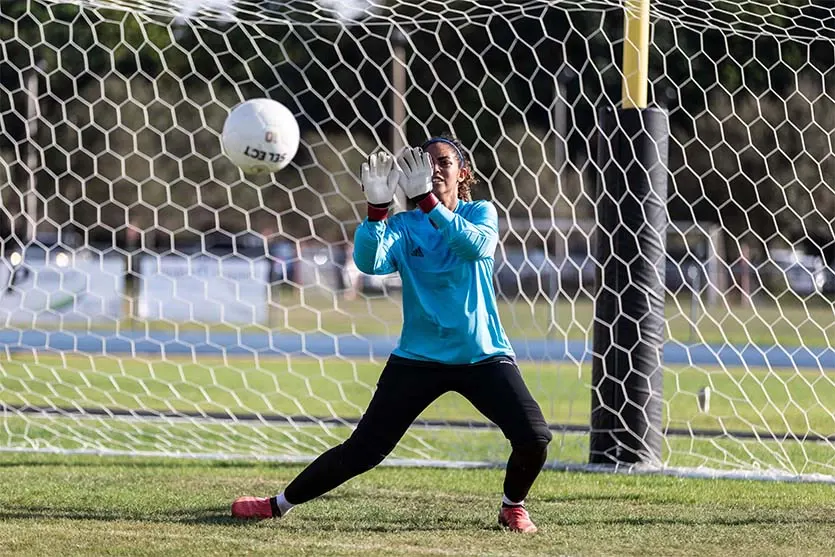 get your body behind the soccer ball