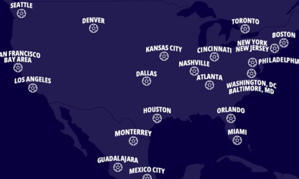 location of cities for 2026 world cup